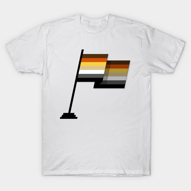 Large Waving Flag in Gay Bear Pride Flag Colors T-Shirt by LiveLoudGraphics